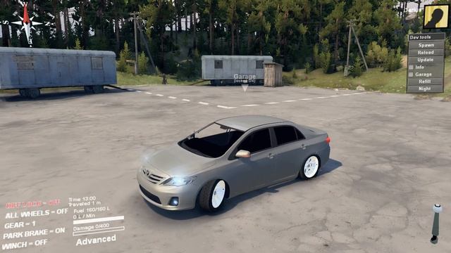 SpinTires мод Toyota Corolla смотреть онлайн