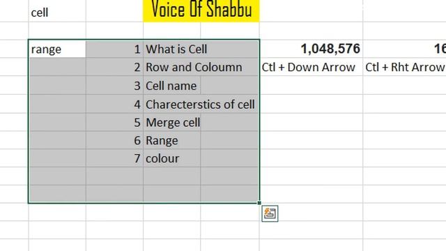 What is Cell in Excel | Range | Character of Cell | Column & Rows | Basic Excel in Tamil | MS-Excel смотреть онлайн