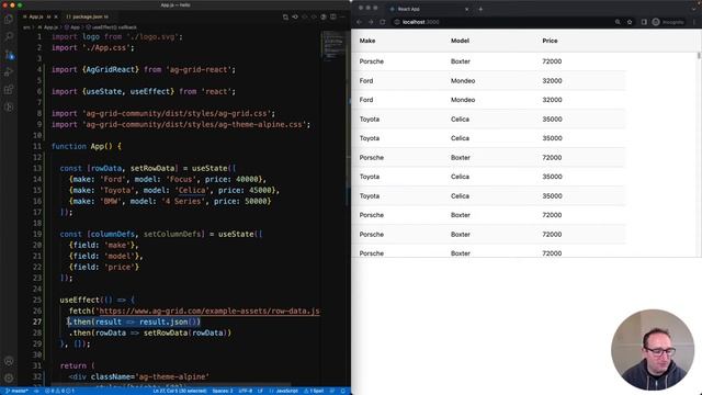 Quickstart Tutorial for the React Data Grid from AG Grid смотреть онлайн