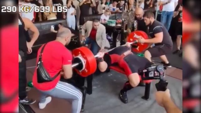 Retired Olympic Weightlifter Benches 290 kg смотреть онлайн