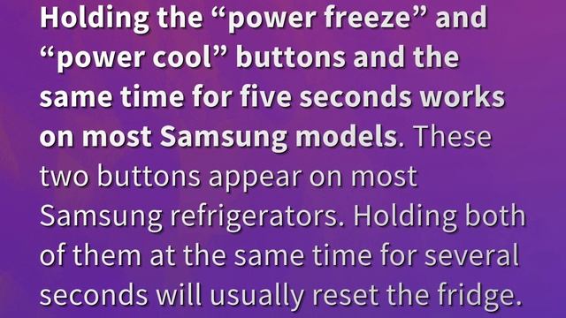 Is there a reset button on a Samsung refrigerator? смотреть онлайн