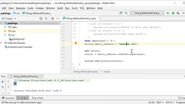 Java indexOf method the char not found found смотреть онлайн