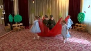 Танец с тканью для детей на 9 мая - Закаты алые