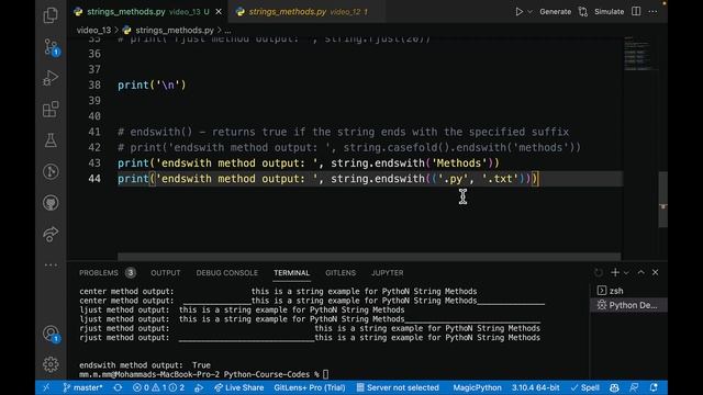 آموزش زبان پایتون - قسمت سیزدهم - متدهای رشتهها - بخش دوم смотреть онлайн