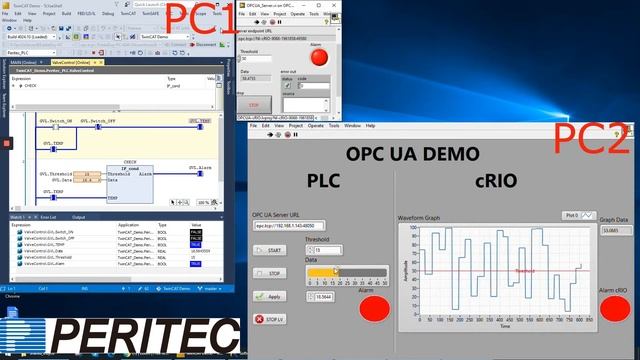 TwinCAT PLC & cRIO in OPC UA protocol - LabVIEW смотреть онлайн
