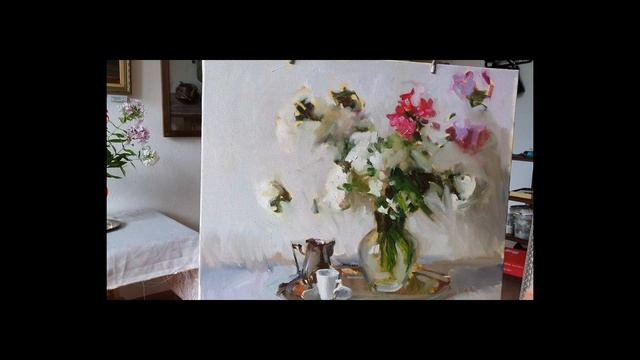 Флоксы. Живопись маслом. Рассуждения художника о творческом кризисе и путях выхода. смотреть онлайн