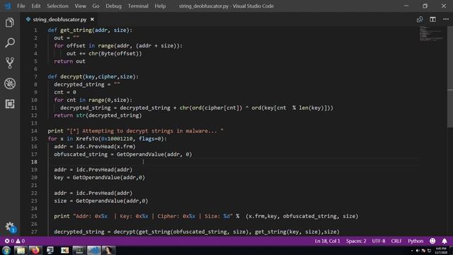 Creating an IDA Python Plugin for Static XOR String Deobfuscation смотреть онлайн