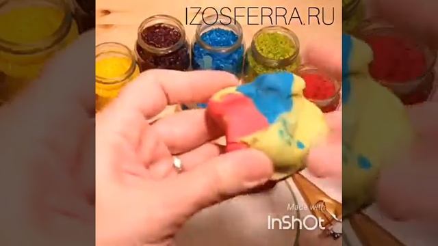 Лепим с детьми. Декоративное деревце из цветного соленого теста и разноцветного риса. смотреть онлайн