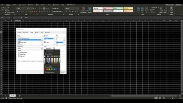 Excel Dark Theme - that is easy to work with