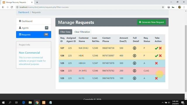 Debt / Loan Recovery System Panel Project using PHP, MYSQL, BOOTSTRAP and JQUERY смотреть онлайн