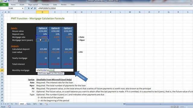 Mortgage Repayment Excel Calculation Explained смотреть онлайн