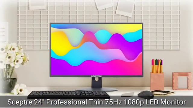 Sceptre 24" Professional Thin 75Hz 1080p LED Monitor 2x HDMI VGA Build-in Speakers смотреть онлайн