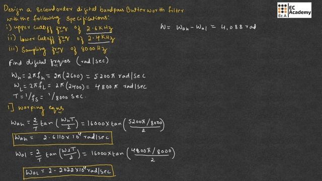 DSP#83 Problem on bandpass Butterworth filter design in digital signal processing || EC Academy смотреть онлайн