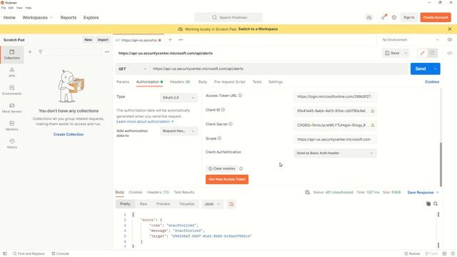 Use postman to access Microsoft Defender for endpoint API смотреть онлайн
