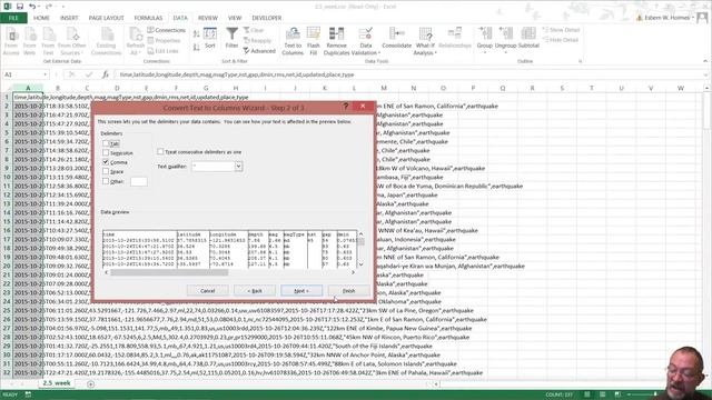Loading X,Y coordinates from CSV files in QGIS смотреть онлайн