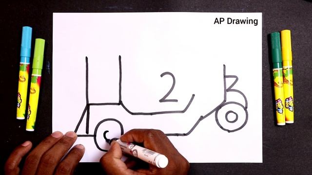 123 से ऑटो रिक्शा का चित्र बनाना सीख | How to Draw Auto Riksha step by step | Drawing and Painting смотреть онлайн