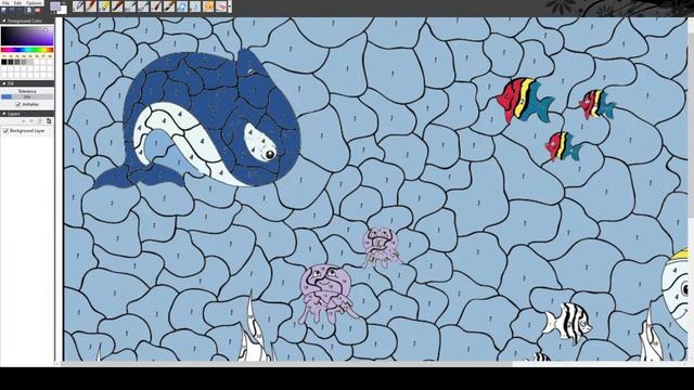 РАСКРАШИВАЮ КАРТИНУ ПО НОМЕРАМ ▪ ПОДВОДНЫЙ МИР ? смотреть онлайн