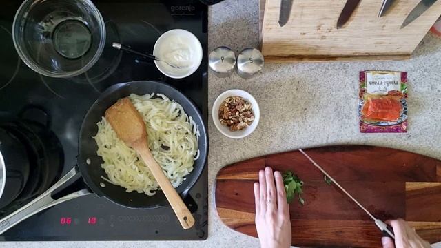 закуска из куриной грудки в Грузинском соусе "Цахтоне" ?? Georgian chiken appetizer "tzahtone" ? смотреть онлайн