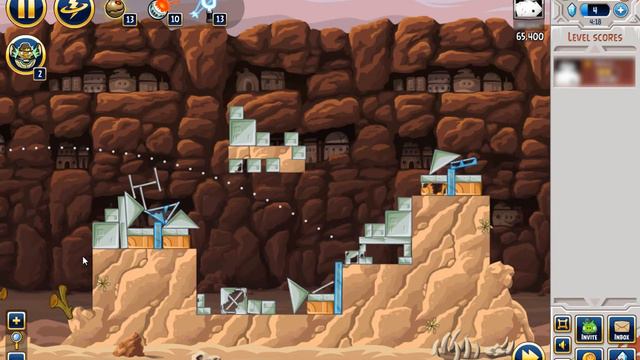 Angry Birds Star Wars Facebook - Weekly Tournament #37 - Level 3 - Score: 85400 (★★★) смотреть онлайн