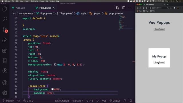 EASY Vue 3 POPUP Component ~ Button & Timed Triggers смотреть онлайн