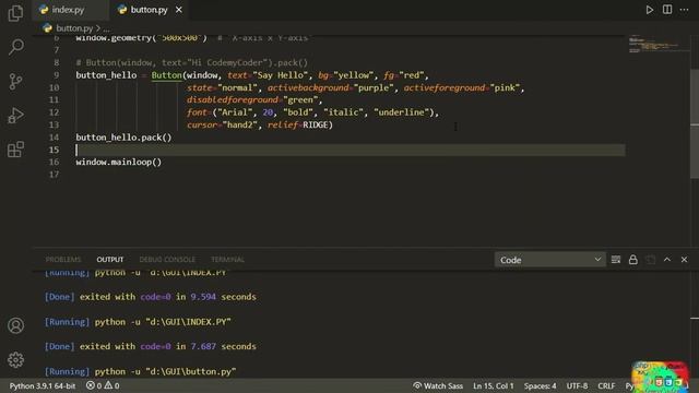 Button Widget and Its Attributes In Tkinter Python In Hindi | Python Tkinter Button Widget In Hindi смотреть онлайн