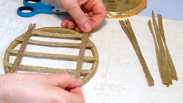Цветочное панно из джута своими руками. Идеи подарков. DIY смотреть онлайн