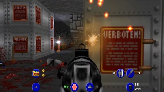 Brutal Wolfenstein 3D - Adolf Hitler (Third Boss) смотреть онлайн