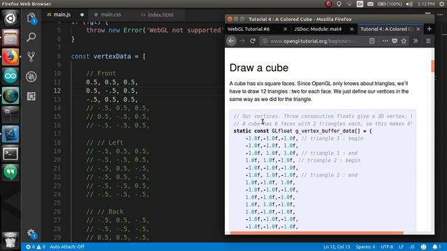 Learn WebGL #6 - Colurful 3D Box (Tutorial) смотреть онлайн