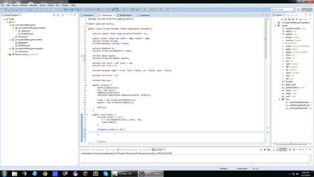 How to make Snake in Java - Part 3: Movement and Apples! смотреть онлайн