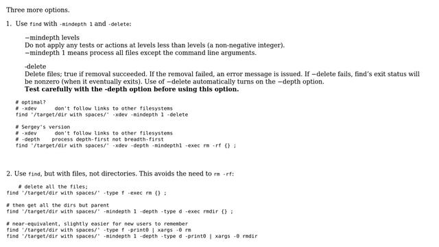 How do I recursively remove subdirectories and files, but not the first parent directory? смотреть онлайн