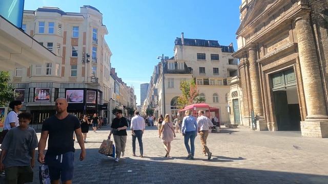 4K The Best Shopping Street in Brussels | Walking Tour смотреть онлайн