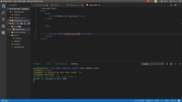 socket io and es6 tutorial 2 simple chat part 1 смотреть онлайн