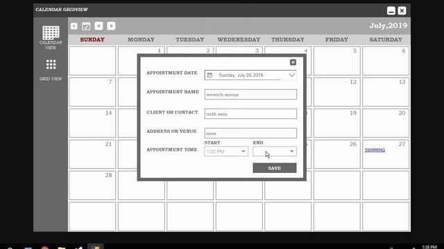 Calendar / Gridview Appointment Project in Vb.net and Ms sql Server without plugins смотреть онлайн