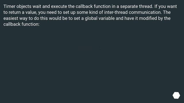 python- how to get the output of the function used in Timer смотреть онлайн