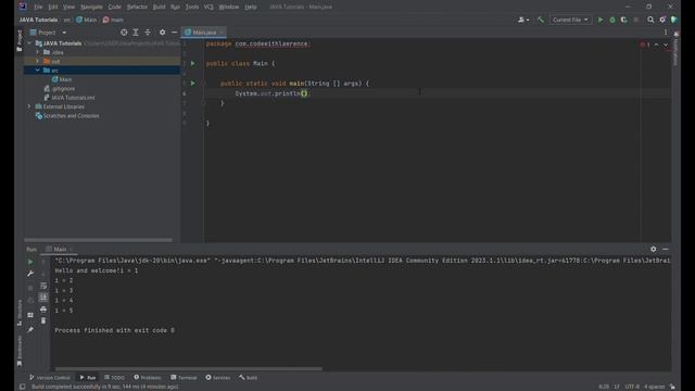 JAVA BEGINNER TUTORIALS - 1. A simple "Hello world" Java function: CODE WITH ME смотреть онлайн