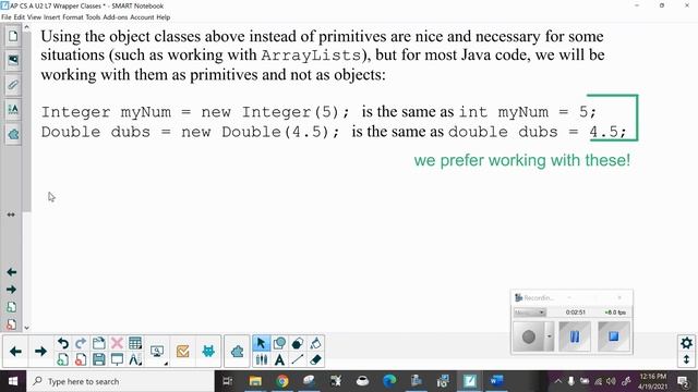AP CS A U2 L7 Wrapper Classes смотреть онлайн