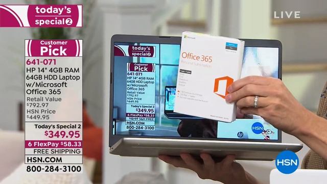 HP 14" 4GB RAM, 64GB HDD Laptop with Microsoft Office 365 смотреть онлайн