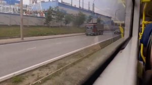 KAZAN TRAM! Казань. Маршрут трамвая №3, ул.Глазунова - Ж/Д Вокзал, трамвай 71-407-01 №1114