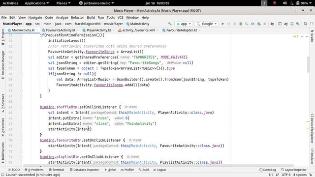 65.Favourites Shuffle Functionality | Music Player Application | Android Development Kotlin in Hind смотреть онлайн