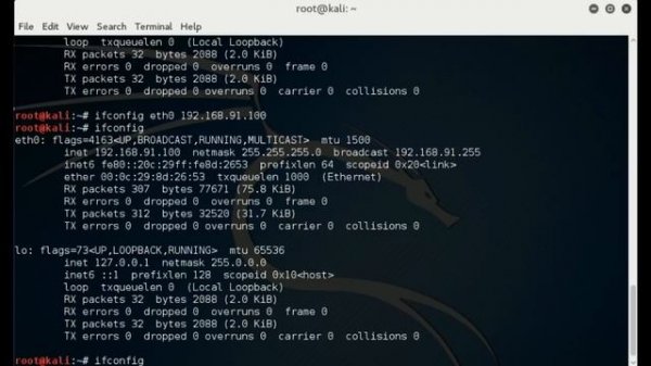 How to configure Network Adapter in Kali Linux using Command Line Interface (CLI)