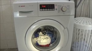 BOSCH WAB28220 washing machine, mix wash 30 degrees program lavadora test example movie #301