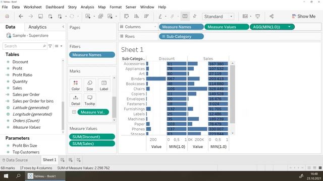 Лайфхаки Tableau: Бины, Выравнивание в бар-чарт таблице, Подсветка выходных смотреть онлайн