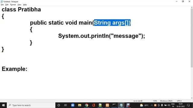 Java Class First Example Explanation смотреть онлайн