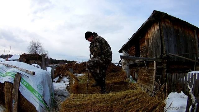 Чем и как разрезать рулон сена . Сечка для сена. смотреть онлайн