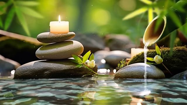 Música Zen Relajante con Sonidos de Agua de Bambú • Música Yoga, Masajes y relajación del sueño смотреть онлайн