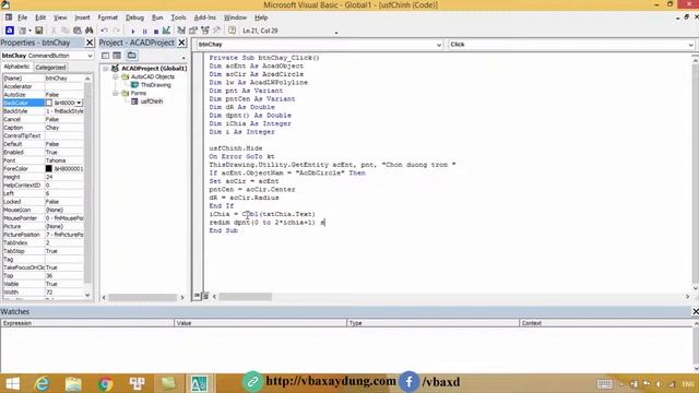 VBA Autocad_Bài 9_Gần đúng đường tròn bằng Pline смотреть онлайн