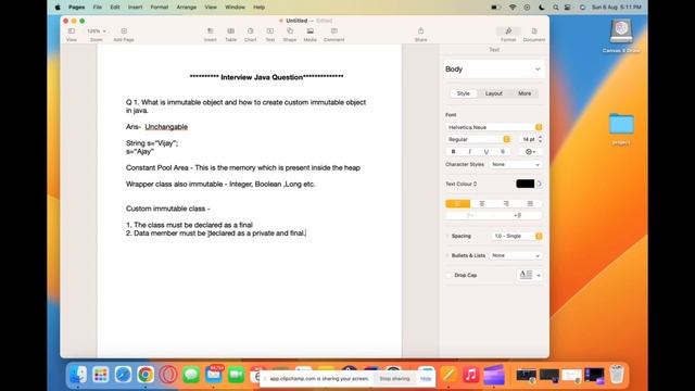 Interview Question- What is Immutable Object and how to create custom immutable object? смотреть онлайн
