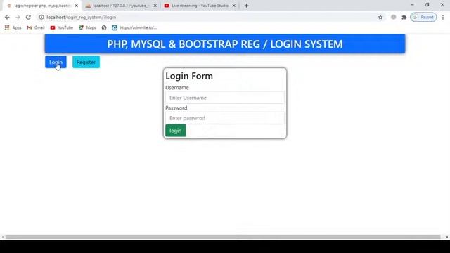 PHP , MYSQL AND BOOTSTRAP REGISTER / LOGIN SYSTEM смотреть онлайн