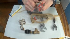 "как уплотнять резьбу льном" , "как намотать лен" на резьбу