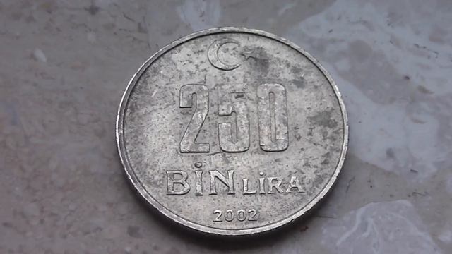 Turkey coin - The 250 Bin Lira from 2002 in HD смотреть онлайн